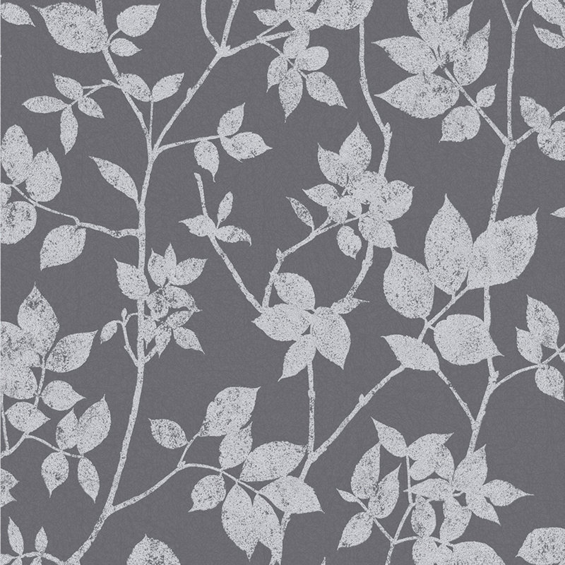 Papier peint naturel Luna, Argent argent