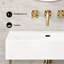 Claire 24" Rectangle Zero Hole Console Sink With Legs-106889716