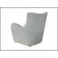 Chaise d'appoint pivotante en tissu de couleur zinc