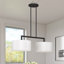 Grand lustre linéaire noir 2 lumières Ackley-164975932