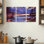 Ensemble de 3 panneaux - David Lloyd Glover «Mountain Lakeshore At First Light», art mural sur toile pour le salon, la chambre à coucher ou le bureau 