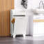 Panier à linge inclinable 31 po, panier de rangement autoportant pour la maison, armoire de rangement pour salle de bain