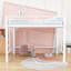 Metal Loft Bed with Guardrails-892129047