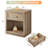 3-Pieces Bedroom Sets,Queen Size Bed With LED Lights And Nightstand,7 Drawer Dresser