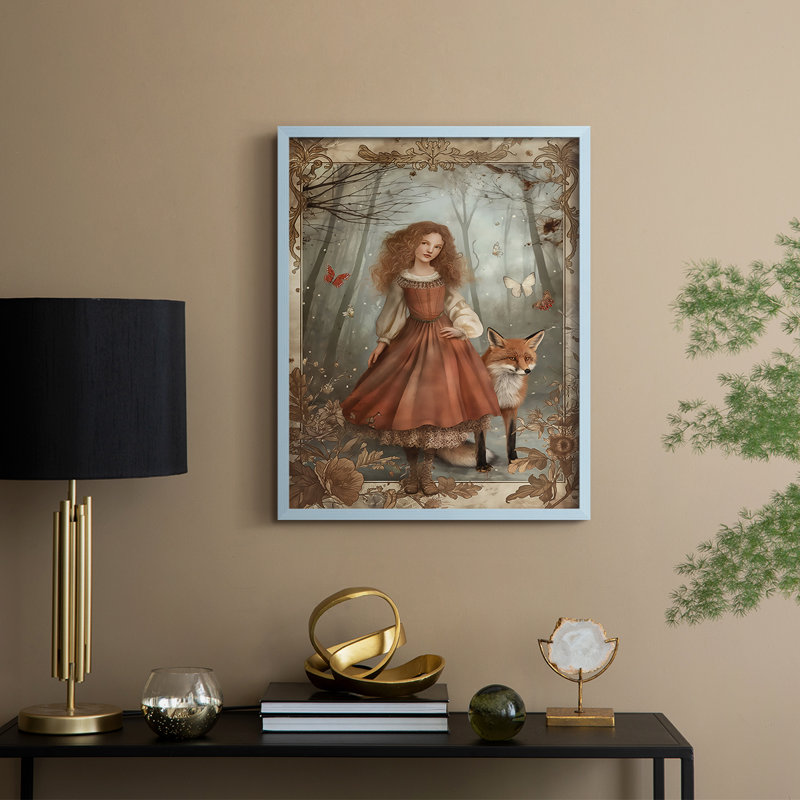 «WOMEN Series CDVI», reproduction encadrée - bois massif, Bleu, H 11 po x l 9 po