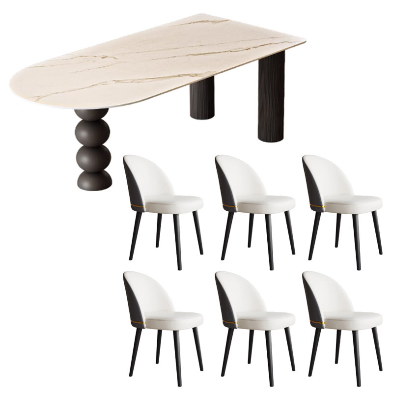 Ensemble de table de salle à manger Modern Creative, H 29,52 po x L 70,86 po x l 35,43 po