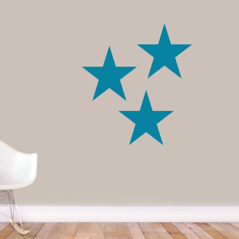 Adhésif décoratif étoiles, Bleu sarcelle