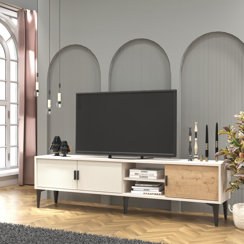 Bardhyle Unfinished TV Stand for TVs up to 65", Grey