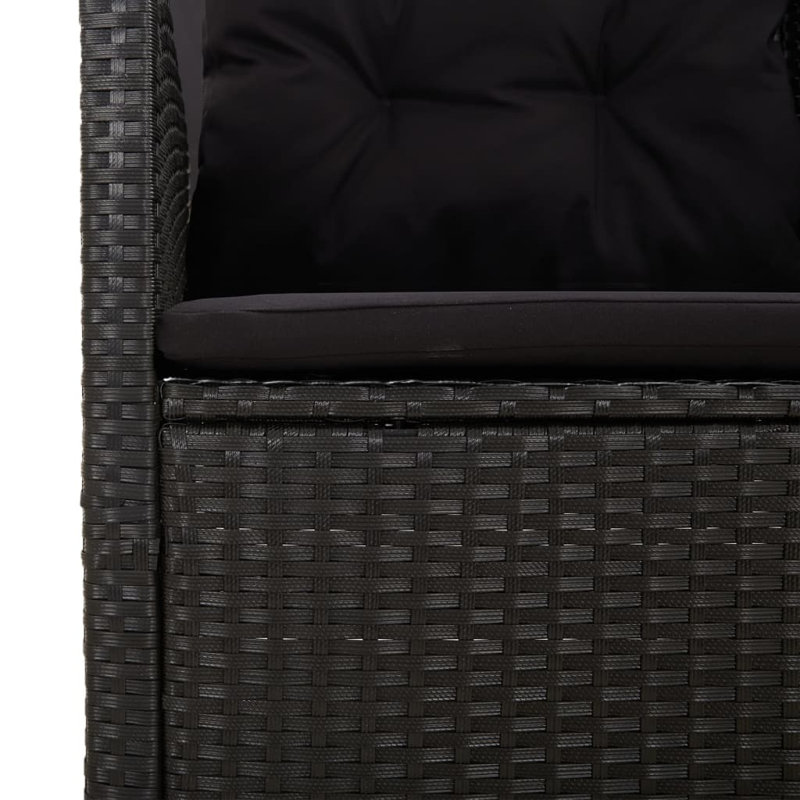 Steel Outdoor Bench, Black, Black