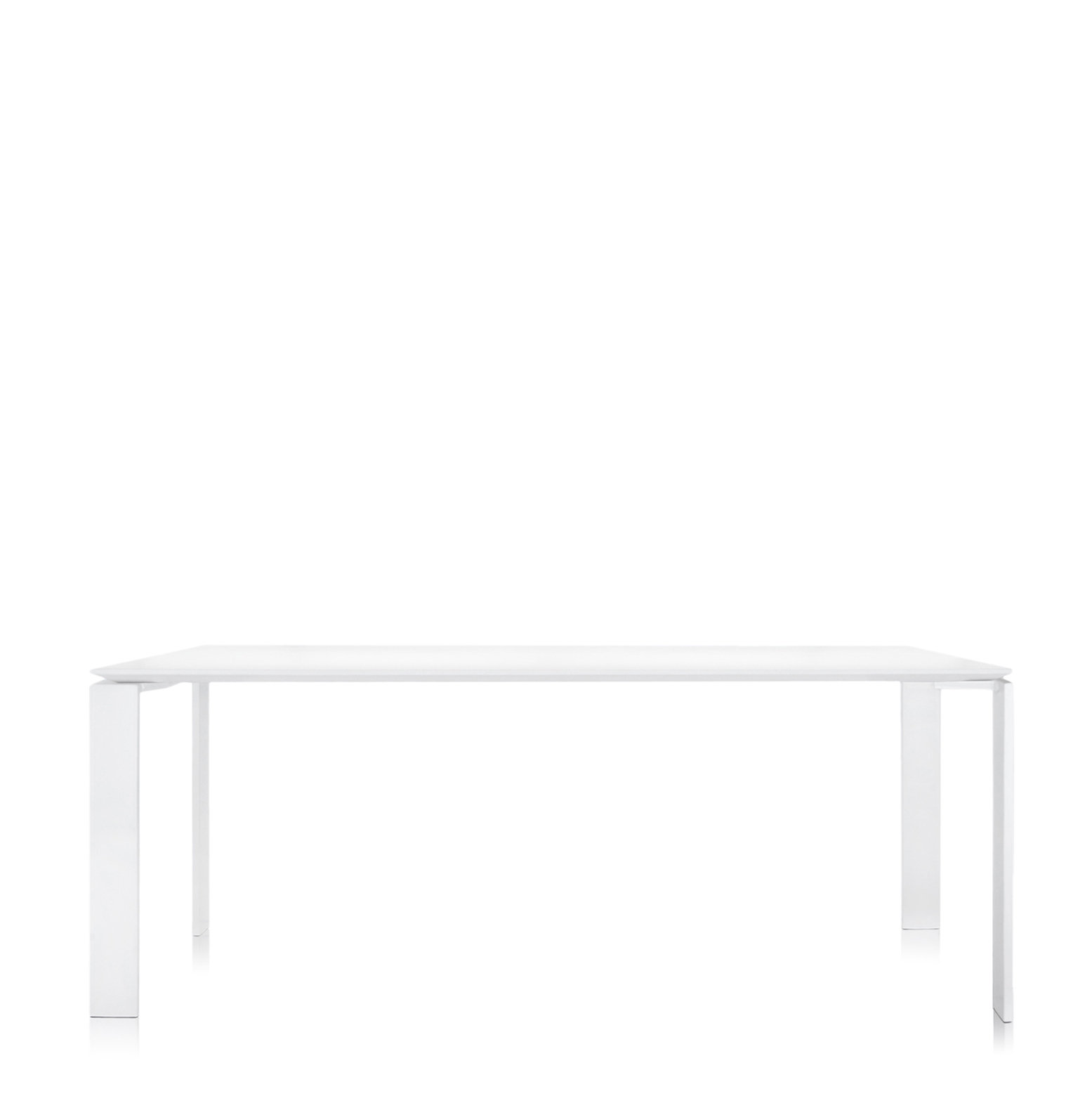 Four Dining Table, 28" H x 75" W x 31" D, White