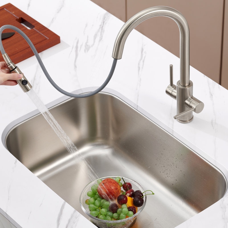Évier de cuisine encastrable en acier inoxydable, H 9 po x l 32 po x P 19 po, Bol simple