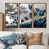 Toile avec cadre flottant brun
