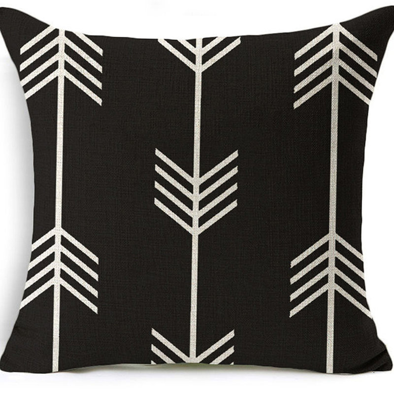 (With Or Without Inserts) Set of 2 Square Geometric Pattern Pillows, Throw Pillow