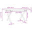 vidaXL Coffee Table X-Frame Solid Wood Pine and Steel-122896934