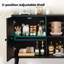 Buffet avec 3 portes en rotin et armoire de rangement moderne pour le salon (grand)-1456123614