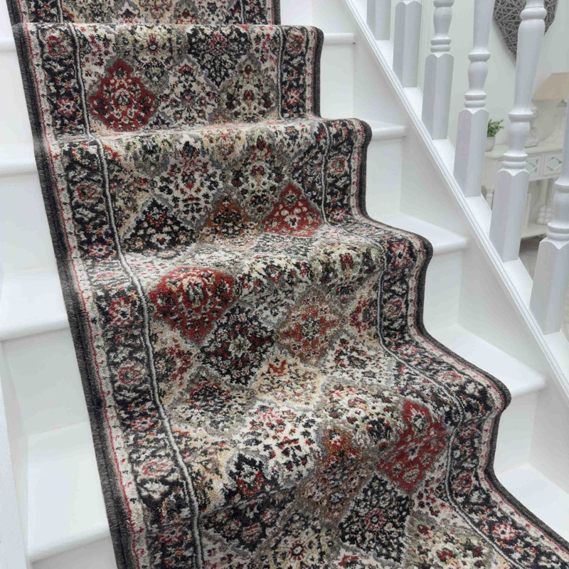 Stair Runner Vintage Look Machine Tufted Area Rug, Runner 66 x 450 cm