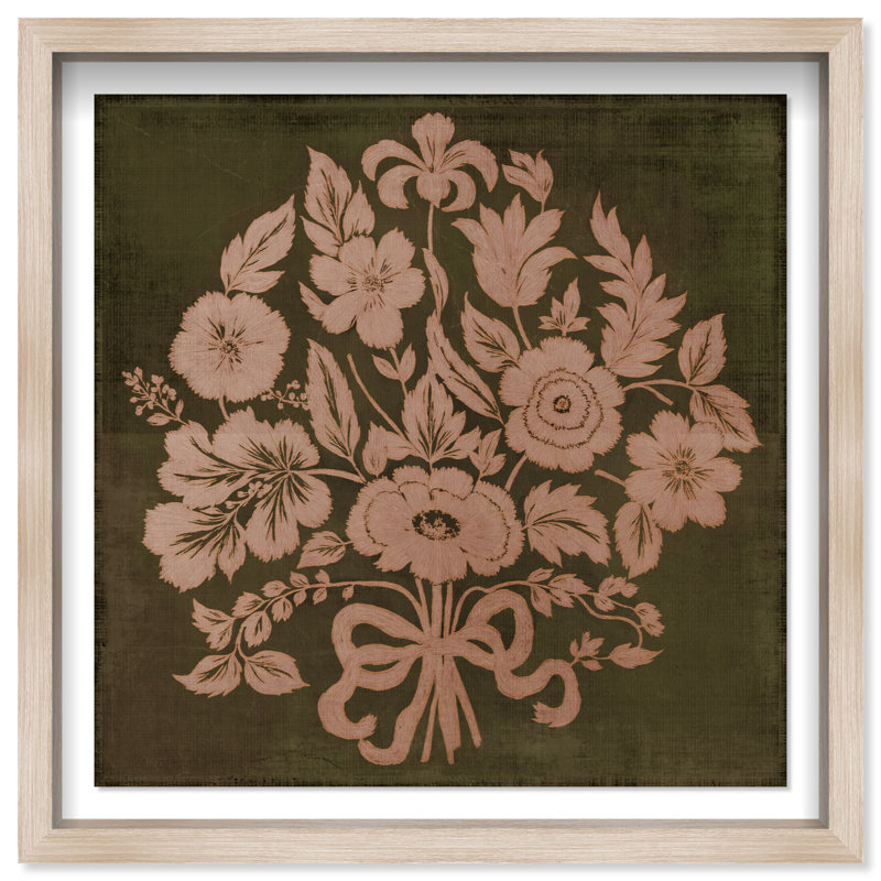 Tradition Shadowbox Floral & Botanical Print by Oliver Gal, Black Frame, 12 x 12, 21.5"H x 21.5"W, Natural Oak Shadowbox