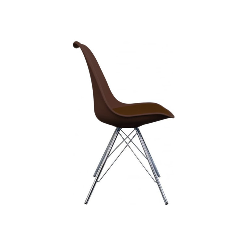 Topeka 45cm H Upholstered Side Chair, Brown