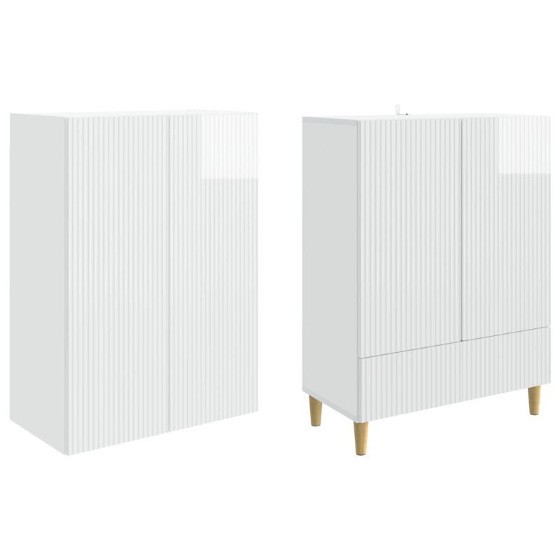Storage Cabinet, High Gloss White