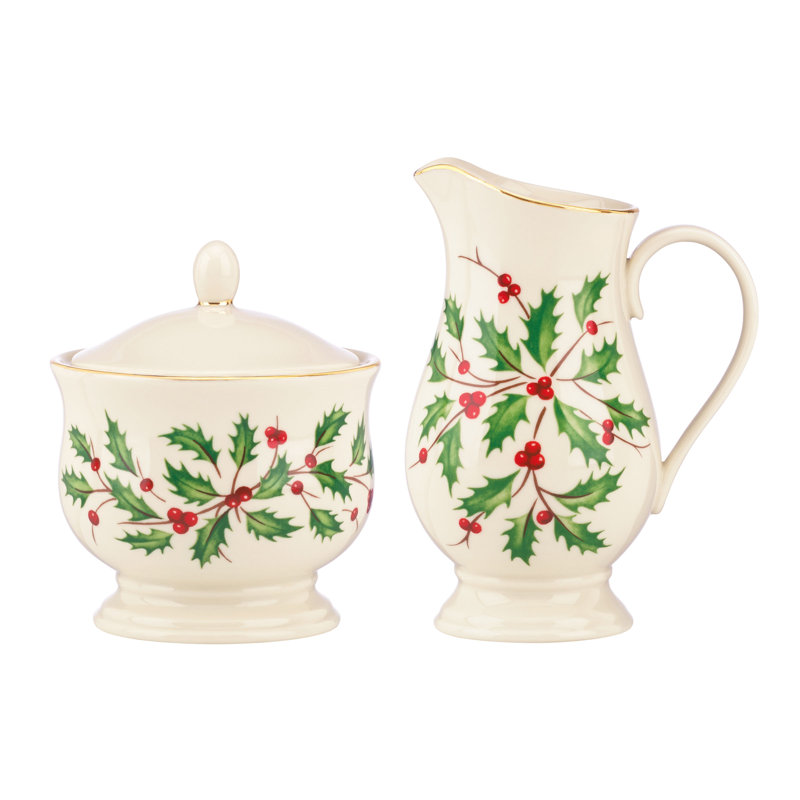 Ensemble sucrier et crémier Lenox