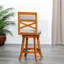 Tabouret de bar de 30 po de hauteur, finition naturelle, tabouret de siège sportif en tissu beige avec présentation enchanteresse-1234855843-1234855842