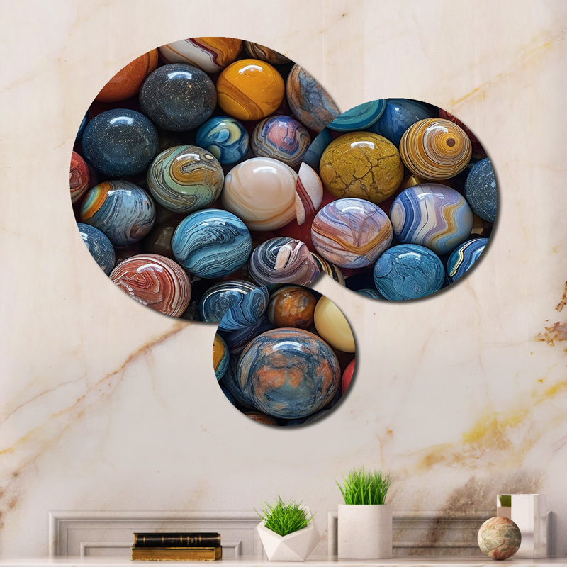 Mystical Marbles II Abstract Wall Decor on Metal