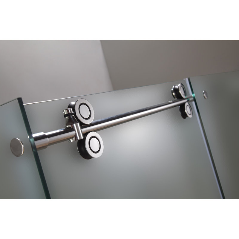 Langham 60" x 75" Rectangle Sliding Shower Enclosure, Chrome