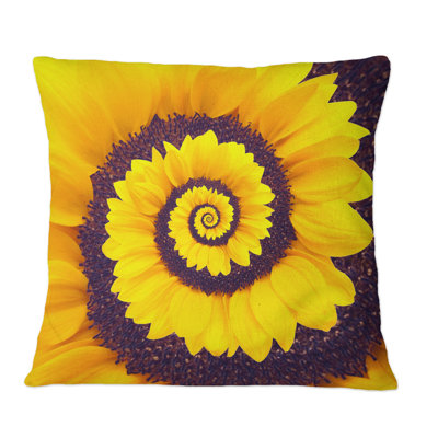 Coussin Sunflower Infinity Spiral II - Traditional