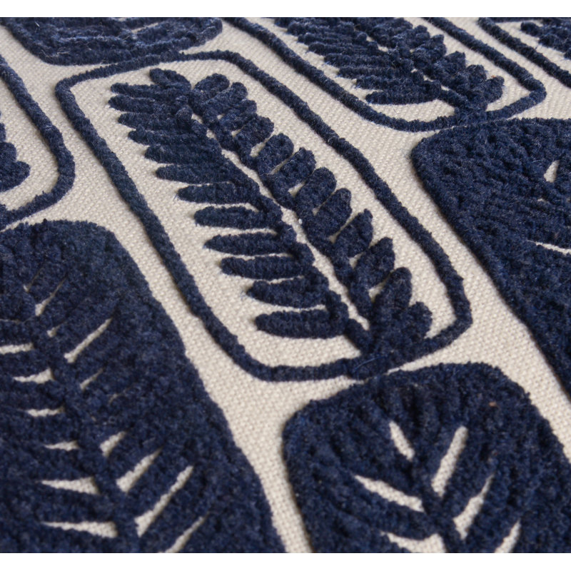 Coussin 100% coton, Mélange de duvet, Marine