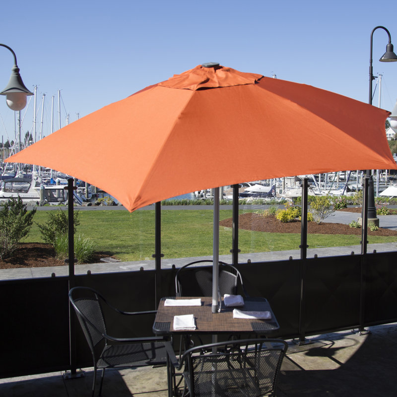Parasol de marché en aluminium 8,5 pi, Terra Cotta