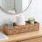 Water Hyacinth Toilet Tank Basket With 3 Dividers, Wicker Storage Organizer For Toilet Paper Rolls, Bathroom Essentials, And Home Decor