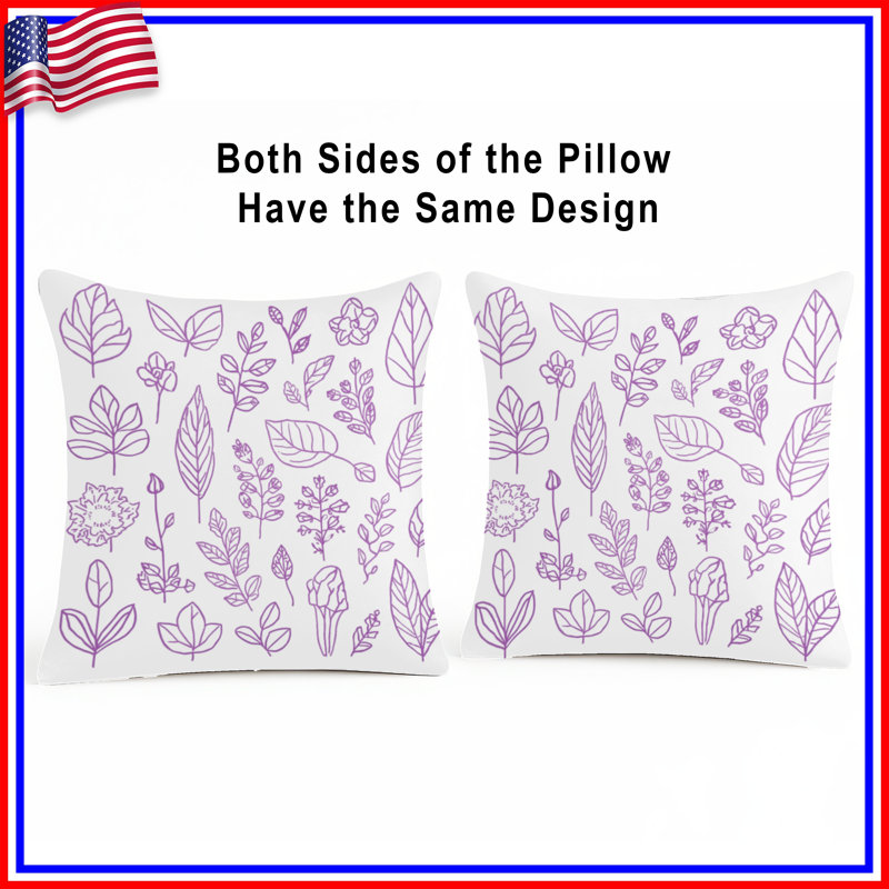 Coussins décoratifs mauves, 14 X 14 pouces