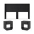 Brooklyn Headboard And Nightstands Set King, Black