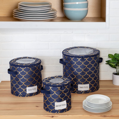 Dinnerware Storage Set with Felt Dividers Included