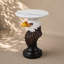 Eagle Head Marble-Top Accent Table