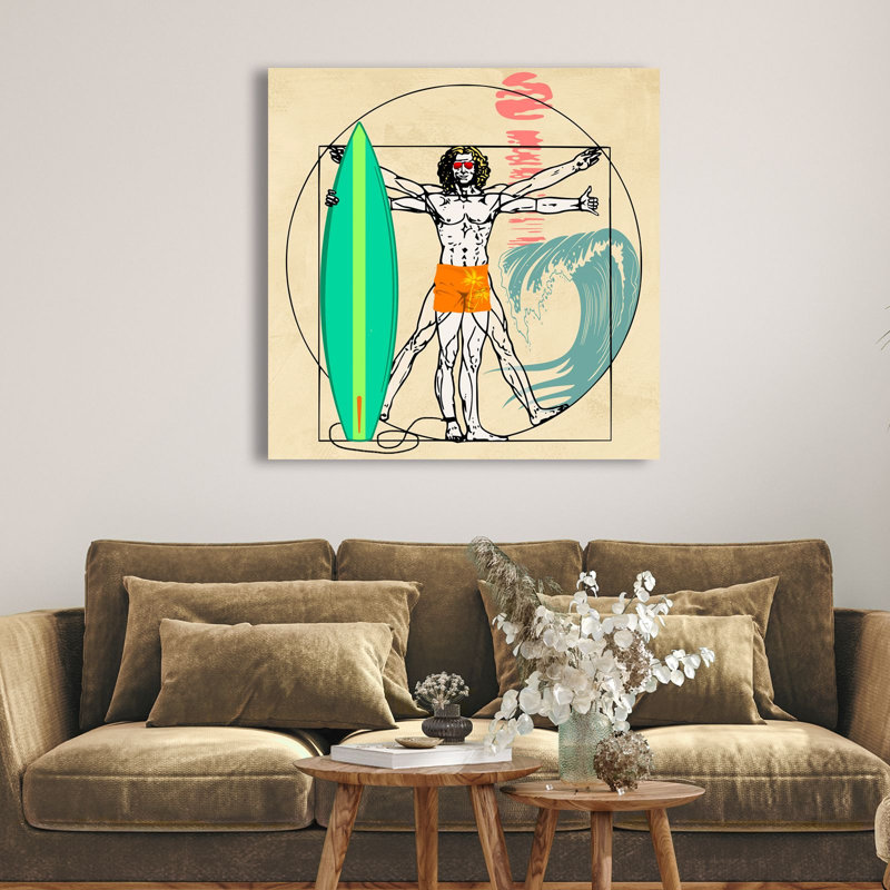 Cogito Ergo Surf by Steven Hill - Wrapped Canvas Print, 70cm H x 70cm W x 4cm D