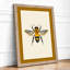 Detailed Bee Study Botanical - Framed Print-947692896-947692897