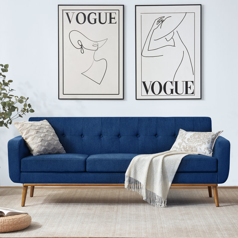 Analeah 79.9" W  Track Arm Sofa, Blue