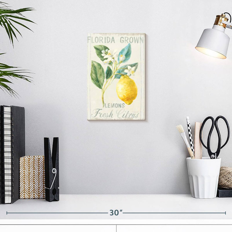 Kema Floursack Lemon I Wall Sign, 12" H x 8" W