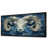 Cadre flottant noir, bois massif