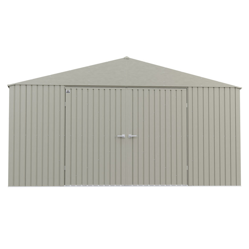 Elite 14 ft. x 14 ft. Cool Grey Steel Storage Shed
