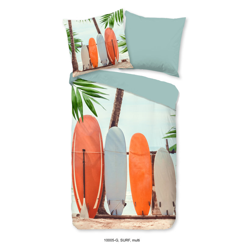 Nautical Duvet Cover Set with Pillowcases, 135 x 200 cm - 1 Pillowcase (80 x 80 cm)