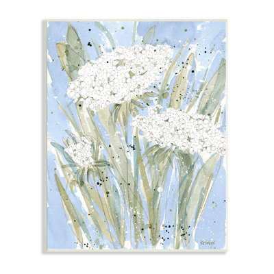 " Abstract Blue English Garden Florals Carrot Flowers " by Krinlox