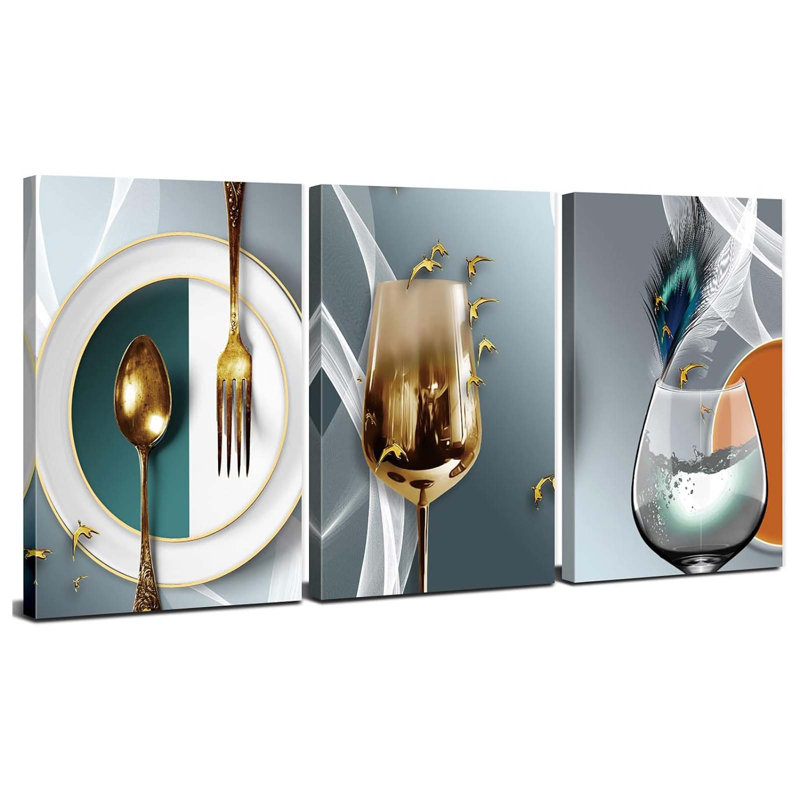 3 Piece Wrapped Canvas Wall Art