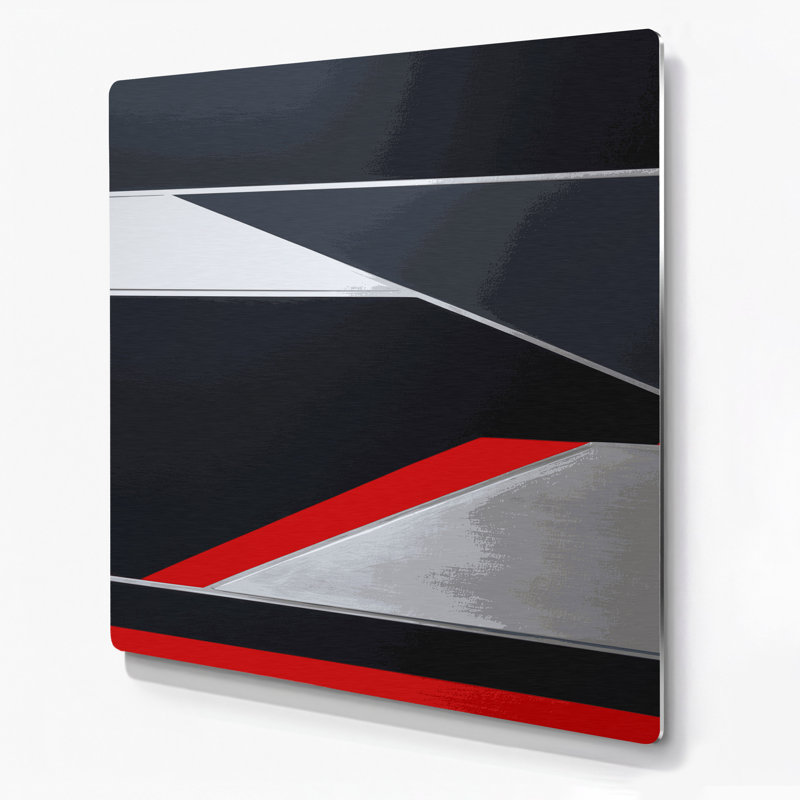 Art mural en métal noir Hard Edge 94