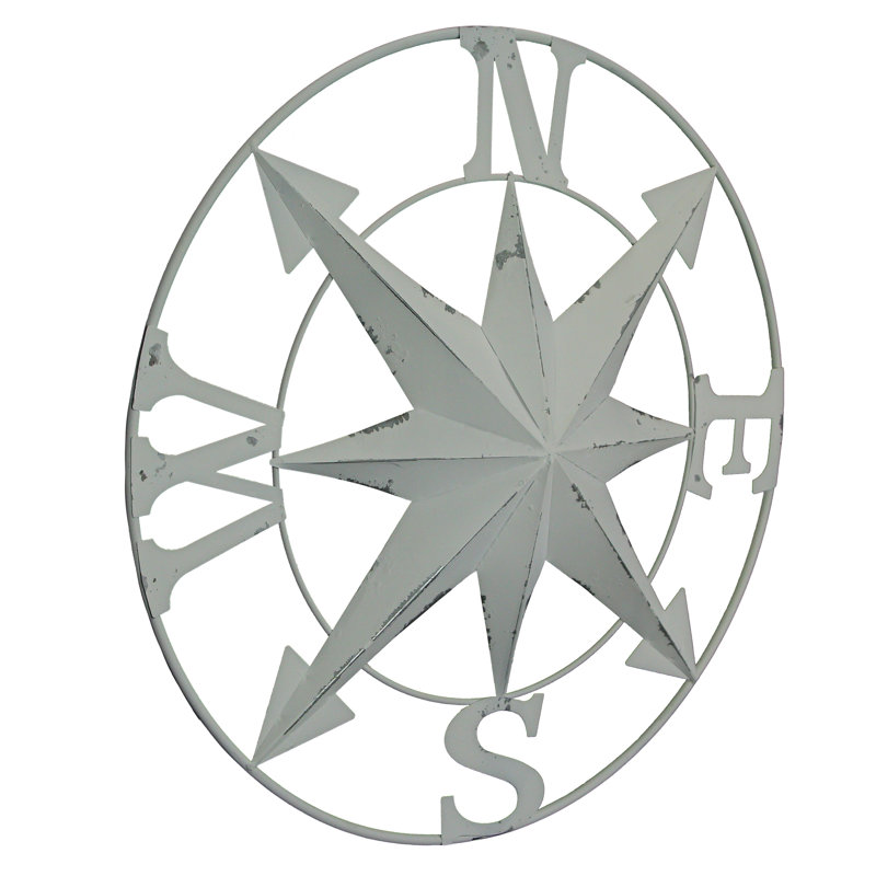 Nautical & Beach Wall Decor on Metal, White