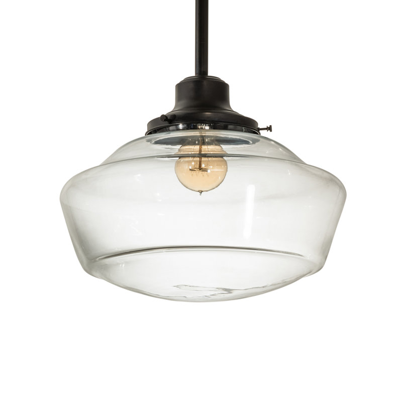 Luminaire suspendu de style école à 1 lumière mascarenas