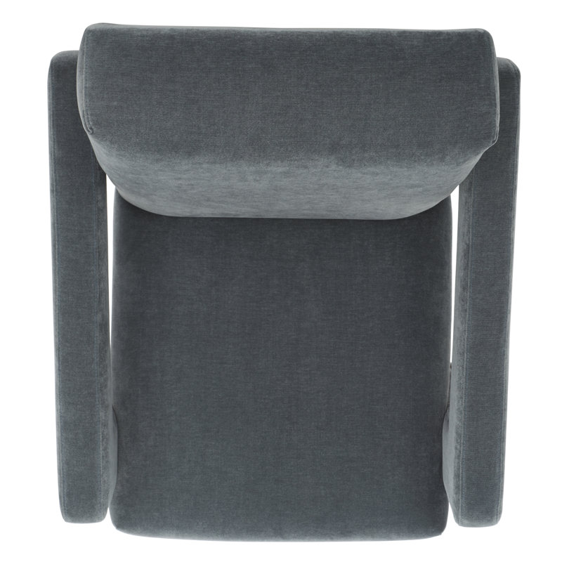 Olsen Modern Accent Chair, Navy Velvet