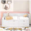 Lit de jour simple avec tiroirs et tablettes spacieux, pour une vie moderne et peu encombrante.-760726582-760726581