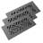 Reggio Register 4x10 (3-Pack) Low-Profile Steel Floor Vent Cover - Diagonal Pattern - With Louver-95566445